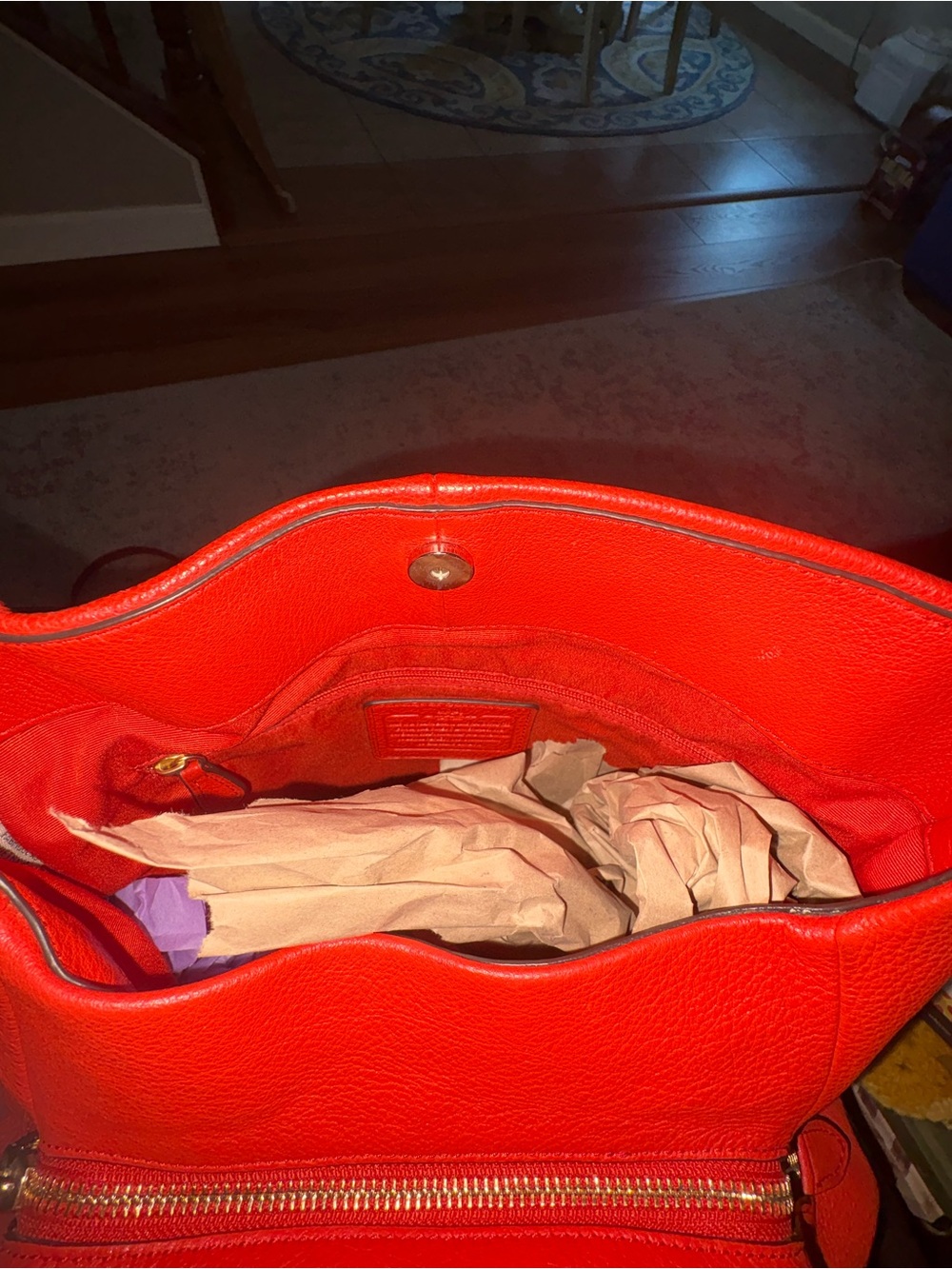 EUC Coach shoulder bag with 3 compartments - Picture 7 of 9